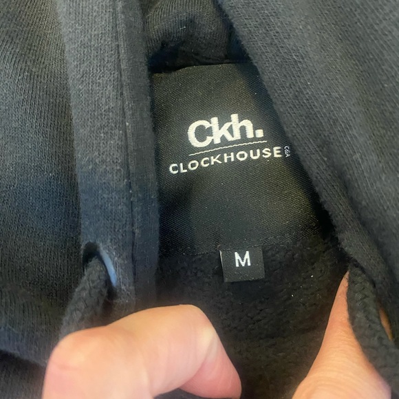 2 FOR $20 Clockhouse Ckh. Superior Hoodie Mens Black Cotton Size M Medium - Picture 3 of 4